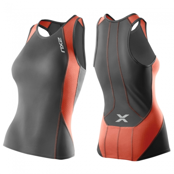 2XU Perform tri singlet Damen schwarz-orange 2015 WT2851a WT2851a